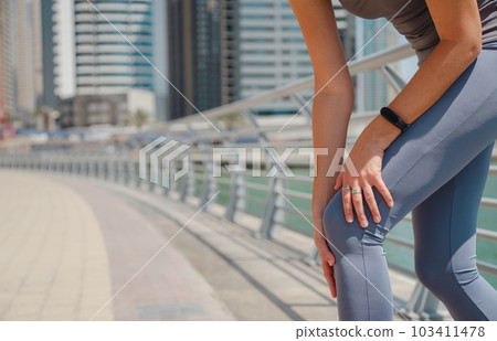 City Running - asian woman runner , Dubai marina urban City Running - asian woman runner , Dubai marina urban 103411478
