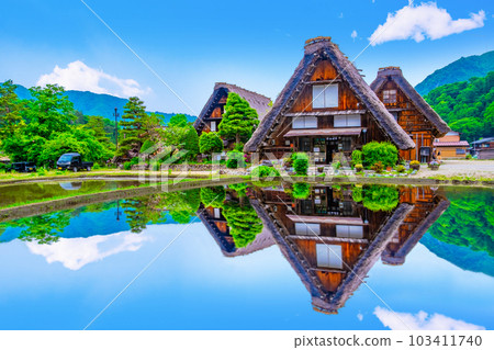 白川鄉合掌造古民居與水鏡 103411740