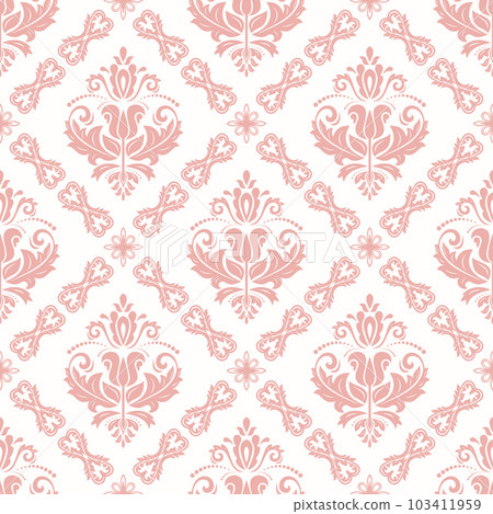 Orient Damask Seamless Vector Background With Arabesques Orient Damask Seamless Vector Background With Arabesques 103411959