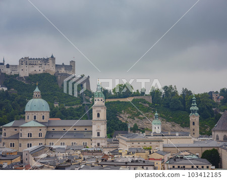 Salzburg Austria inner city with churches 103412185