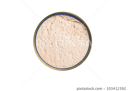 Can of Cod liver, natural source of omega 3. Isolated on white background. Can of Cod liver, natural source of omega 3. Isolated on white background. 103412392