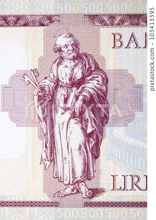 St. Peter a portrait from Vatican money 103413395