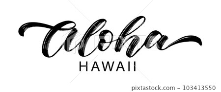 ALOHA HAWAII text. Summer word Aloha Hawaii quote. Summer Tropical Vector illustration ALOHA HAWAII text. Summer word Aloha Hawaii quote. Summer Tropical Vector illustration 103413550