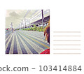 Illustration image of a page with a photo and ruled lines 103414884