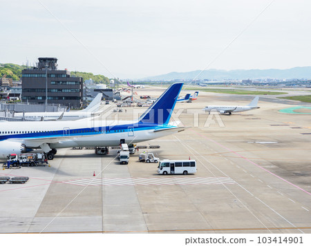 Vast airport runway and planes 103414901