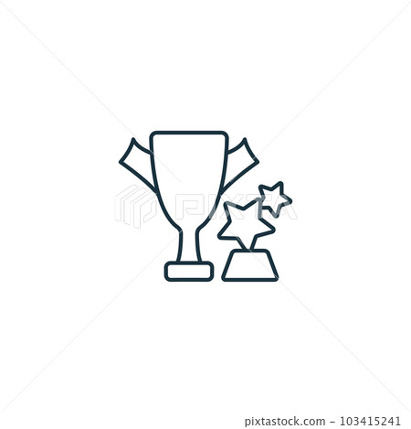Award icon. Monochrome simple sign from entertainment collection. Award icon for logo, templates, web design and infographics. 103415241