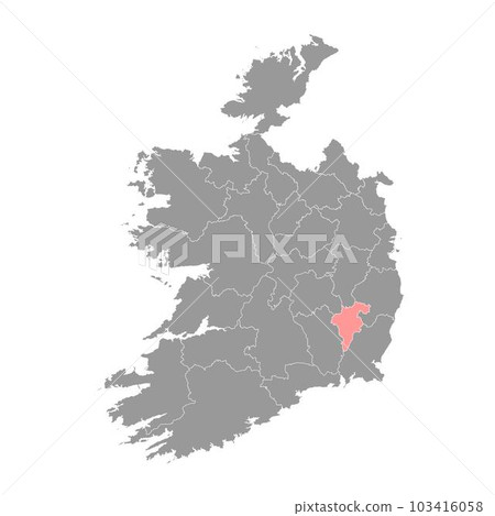 County Carlow map, administrative counties of Ireland. Vector illustration. 103416058