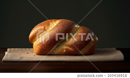 Creative bread with a mysterious shape "AI-generated image" 103416918