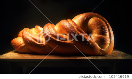 Creative bread with a mysterious shape "AI-generated image" 103416919