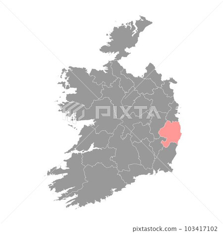 County Wicklow map, administrative counties of Ireland. Vector illustration. 103417102