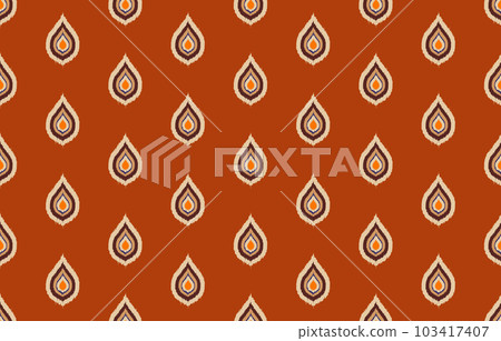 Ethnic abstract ikat art. Seamless pattern in tribal, folk embroidery, and Mexican style. Aztec geometric art ornament print. Design for carpet, wallpaper, clothing, wrapping, fabric, cover, textile. 103417407