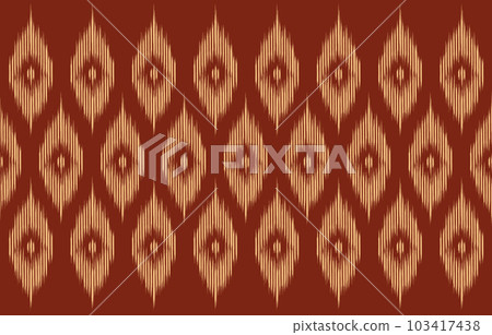 Ethnic abstract ikat art. Seamless pattern in tribal, folk embroidery, and Mexican style. Aztec geometric art ornament print. Design for carpet, wallpaper, clothing, wrapping, fabric, cover, textile. 103417438