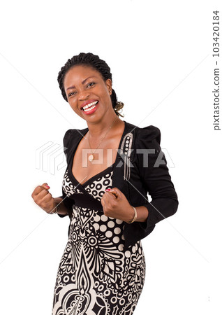 Young happy business woman. 103420184
