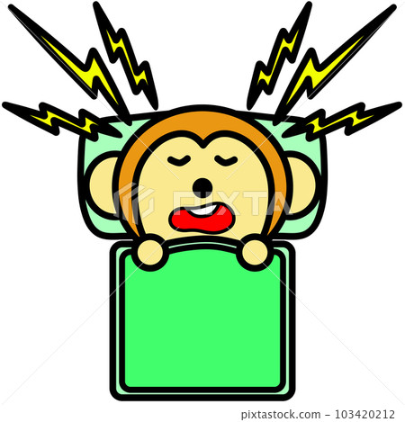 一隻打鼾的猴子的插圖 103420212
