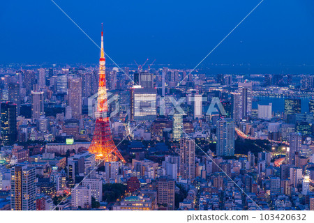 東京都/城市景觀/東京鐵塔夜景 103420632