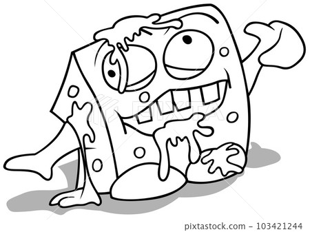 Drawing of a Funny Garbage Monster Drawing of a Funny Garbage Monster 103421244