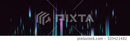 Trendy glitch pattern on dark background. Modern style vector. Abstract geometric elements Trendy glitch pattern on dark background. Modern style vector. Abstract geometric elements 103421482
