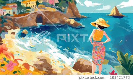 Morning view of the small town of Amalfi on the Mediterranean coast, Italy Morning view of the small town of Amalfi on the Mediterranean coast, Italy 103421773