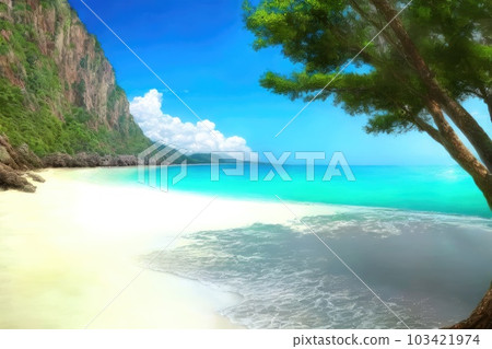 《AI image》Midsummer beach resort 《AI image》Midsummer beach resort 103421974