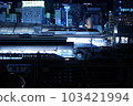 Shinkansen at night waiting for departure 103421994