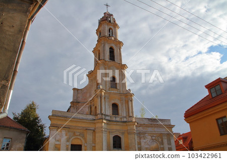 The Church of Our Lady of the Virgin Mary in the Old Town of Vilnius, a World Cultural Heritage Site in the Northern European Baltic States of Lithuania 103422961