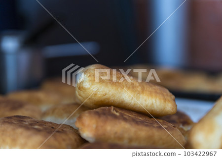Donuts served on a table. Top view Donuts served on a table. Top view 103422967