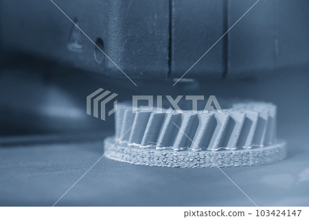 The additive manufacturing by 3D printer machine. 103424147