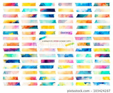 Watercolor touch masking tape set Watercolor touch masking tape set 103424287