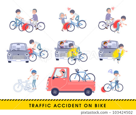 出自行車事故的T卹混搭頭髮女人套裝 103424502