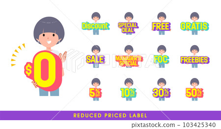 一套 T 卹糊狀頭髮的女人，上面有很棒的題詞。英語。易於編輯的矢量藝術。 103425340