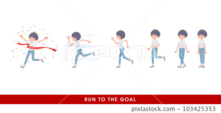 Running T-shirt mash hair women's set 103425353