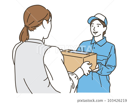 女司機穿工作服送行李 103426219