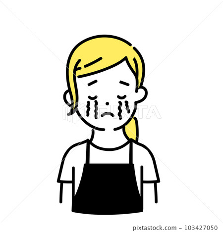Illustration series of cute people _ female clerk _ cry Illustration series of cute people _ female clerk _ cry 103427050