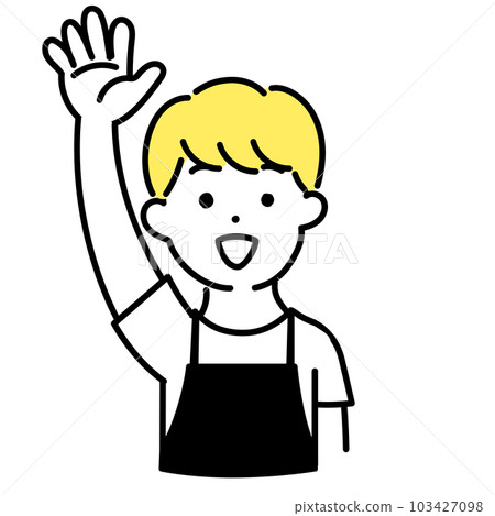 Illustration series of cute people _ male clerk _ agreement Illustration series of cute people _ male clerk _ agreement 103427098
