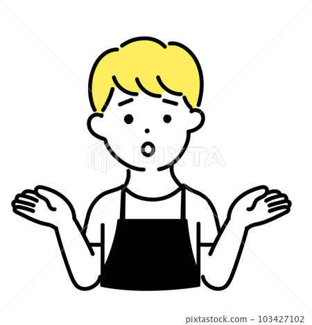 插圖系列可愛的人_男店員_麻煩 插圖系列可愛的人_男店員_麻煩 103427102