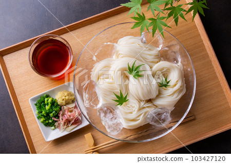 Cold somen in a glass bowl Cold somen in a glass bowl 103427120