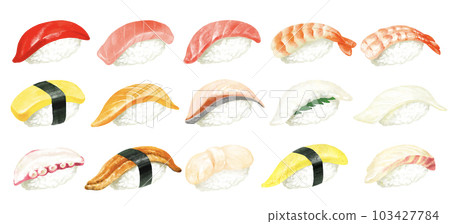握壽司插圖集壽司 103427784