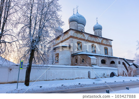 Znamensky Cathedral, winter street view, Veliky Novgorod Znamensky Cathedral, winter street view, Veliky Novgorod 103427888