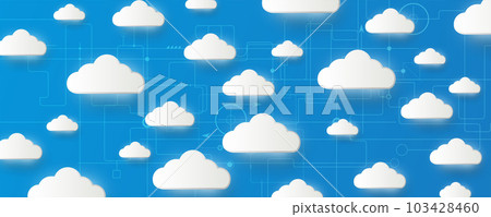 Cloud technology. Integrated digital web concept background Cloud technology. Integrated digital web concept background 103428460