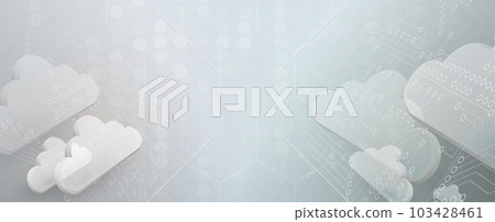 Cloud technology. Integrated digital web concept background Cloud technology. Integrated digital web concept background 103428461