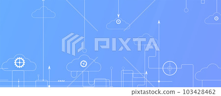 Cloud technology. Integrated digital web concept background Cloud technology. Integrated digital web concept background 103428462