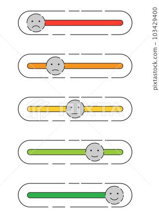 Emoji feedback rating.  Customers review vector collection 103429400