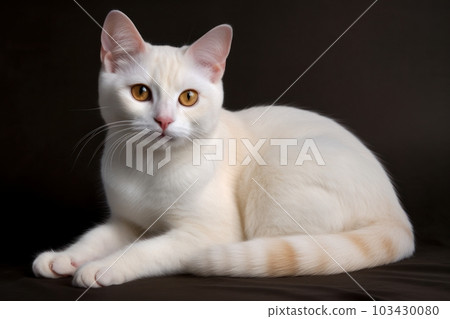 Portrait of a cute cat looking away. Bambino cat.Generative AI 103430080