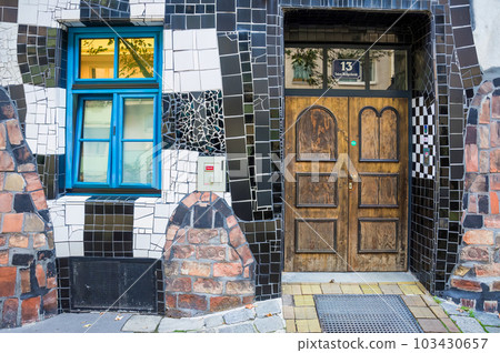 Hundertwasser architecture in Vienna, Austria Hundertwasser architecture in Vienna, Austria 103430657