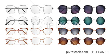 Glasses Realistic Set 103430782