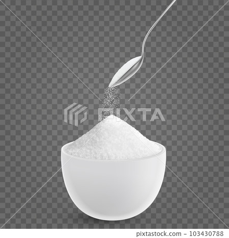 Realistic Salt Spoon Composition Realistic Salt Spoon Composition 103430788