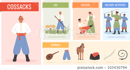 Cossack Flat Illustration 103430794