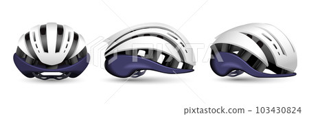 Realistic Bike Helmets Set 103430824