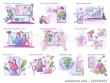 Web Influencer Compositions Set Web Influencer Compositions Set 103430855