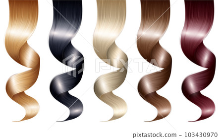 Female Hair Colors Set Female Hair Colors Set 103430970